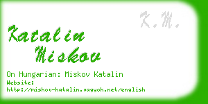 katalin miskov business card